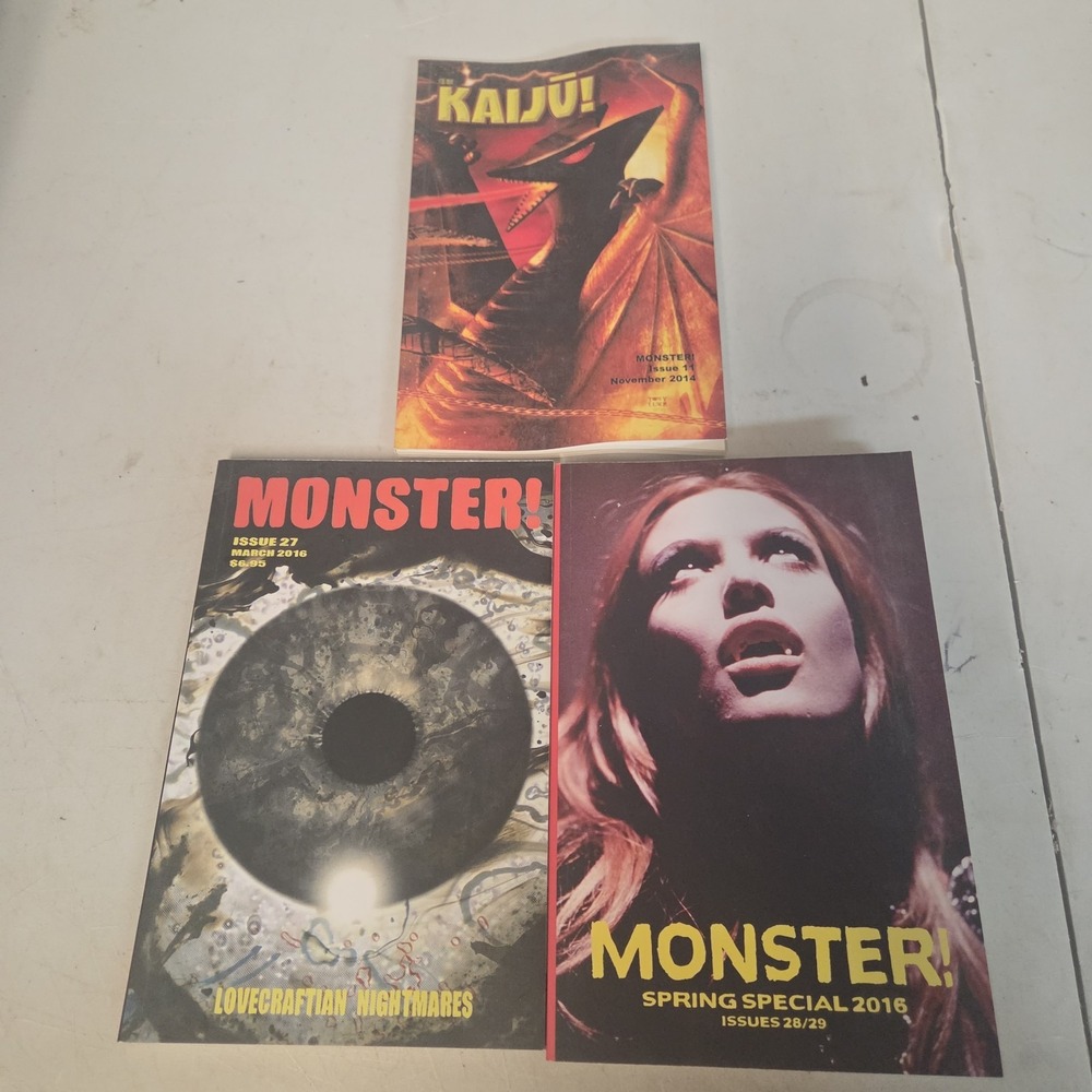 Monster! Movie Digest Fanzine Issues 11 27 28 29 Lovecraft Kaiju Horror Lot
